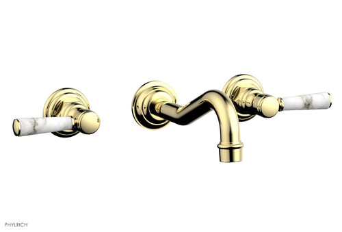 Phylrich HENRI Wall Lavatory Set - White Marble Lever Handles 161-13