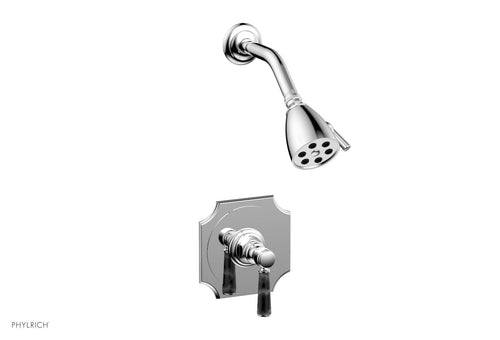 Phylrich HENRI Pressure Balance Shower Set - Black Marble Handle 161-23