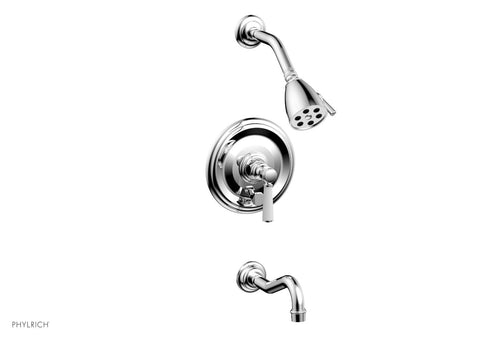 Phylrich HENRI Pressure Balance Tub and Shower Set - Satin White Lever Handle 161-27