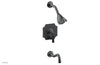 HENRI Pressure Balance Tub and Shower Set - Satin Black Lever Handle 161-30