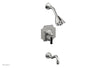 HENRI Pressure Balance Tub and Shower Set - Satin Black Lever Handle 161-30