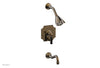 HENRI Pressure Balance Tub and Shower Set - Satin Black Lever Handle 161-30