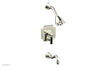 HENRI Pressure Balance Tub and Shower Set - Satin Black Lever Handle 161-30