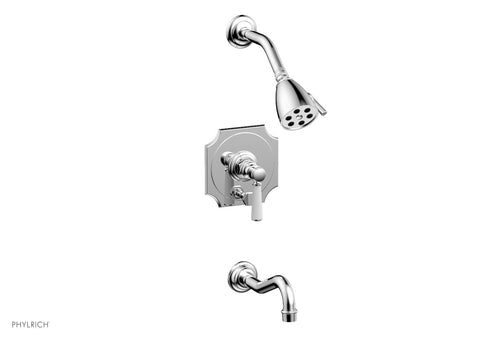 Phylrich HENRI Pressure Balance Tub and Shower Set - Satin White Lever Handle 161-30