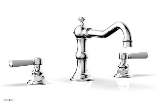 Phylrich HENRI Deck Tub Set - Satin White Lever Handles - 161-41