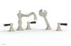 HENRI Deck Tub Set with Hand Shower with Satin Black Handles 161-49