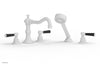 HENRI Deck Tub Set with Hand Shower with Satin Black Handles 161-49