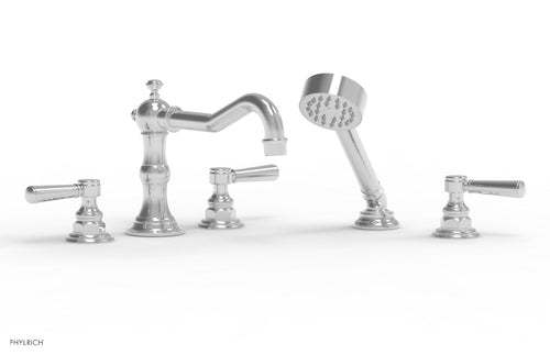 Phylrich HENRI Deck Tub Set with Hand Shower with Lever Handles 161-49