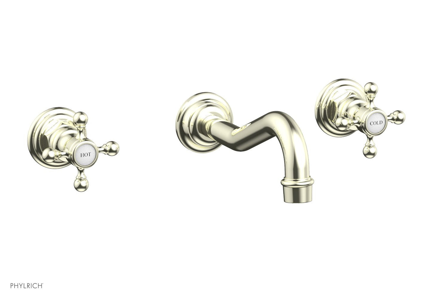 Phylrich HENRI Wall Tub Set - Cross Handle 161-56