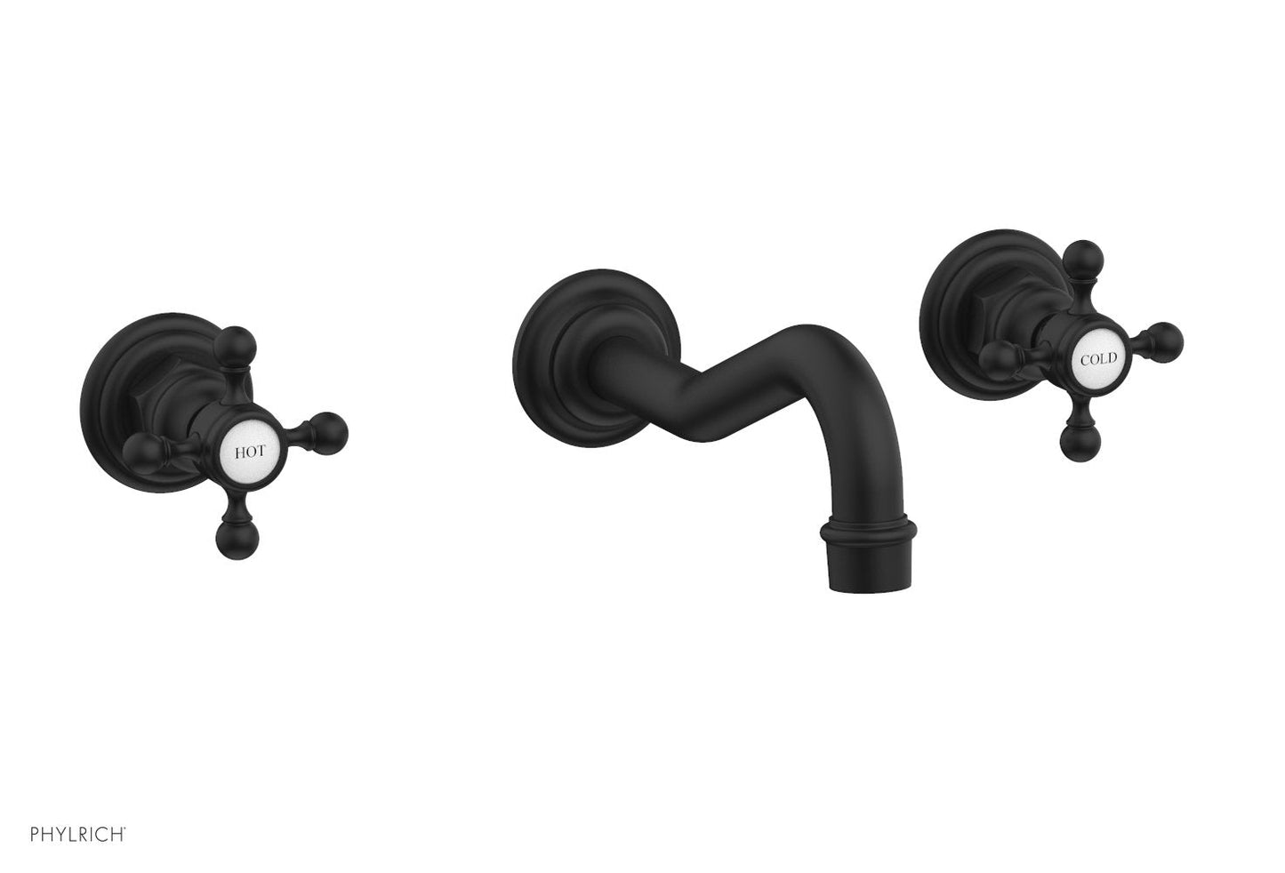 Phylrich HENRI Wall Tub Set - Cross Handle 161-56
