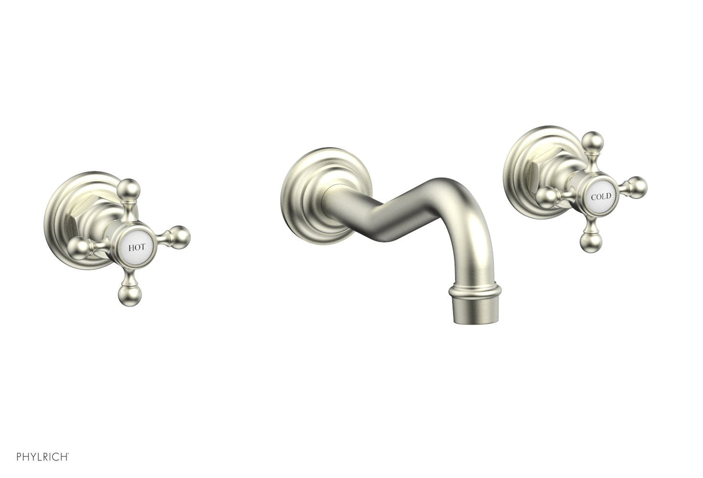 Phylrich HENRI Wall Tub Set - Cross Handle 161-56