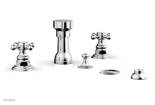 Phylrich HENRI Four Hole Bidet Set - Cross Handles 161-60