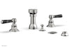 Phylrich HENRI Four Hole Bidet Set - Black Marble Lever Handles 161-62