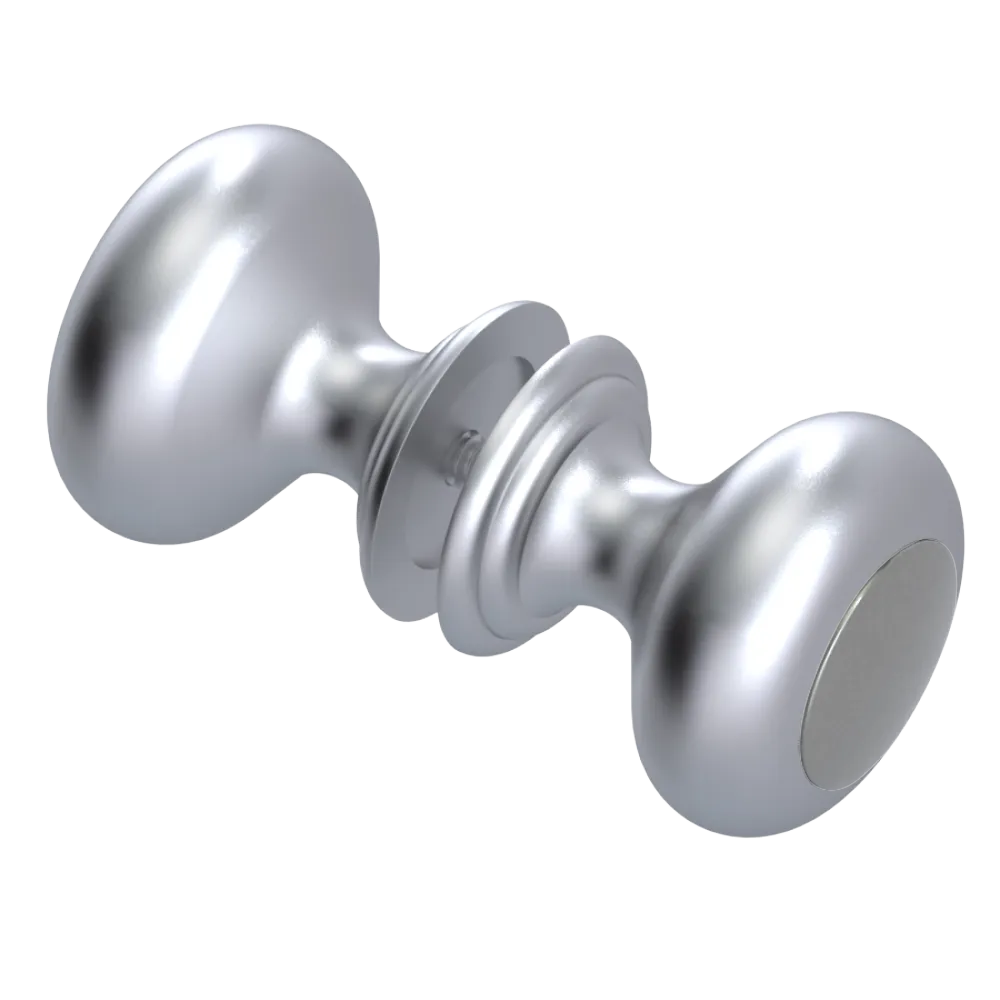 Rubinet Shower Door Knob (set) Satin Chrome