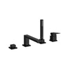 Grohe Eurocube® 4-Hole Single-Handle Deck Mount Roman Tub Faucet With 6.6 L/Min (1.75 Gpm) Hand Shower
