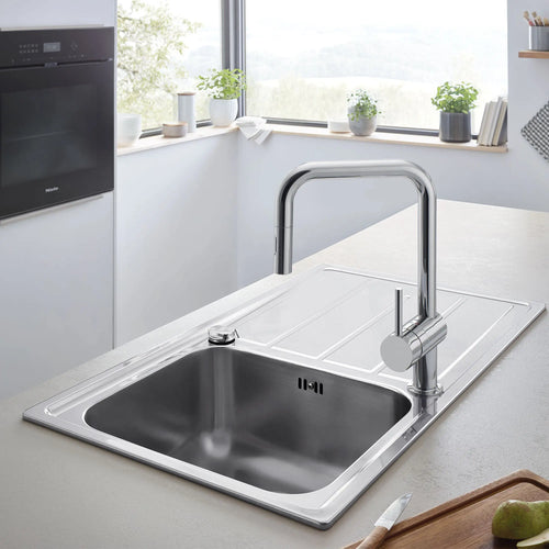 Grohe Minta Single-Handle Pull Down Kitchen Faucet Dual Spray 1.75 Gpm - Golzar Home