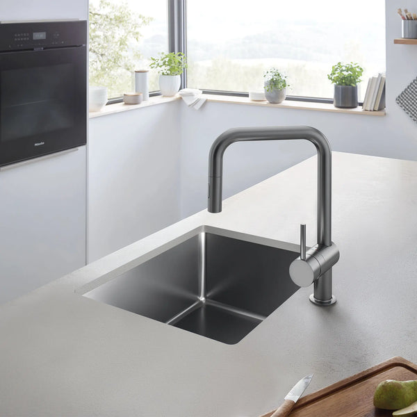 Grohe Minta Single-Handle Pull Down Kitchen Faucet Dual Spray 1.75 Gpm - Golzar Home