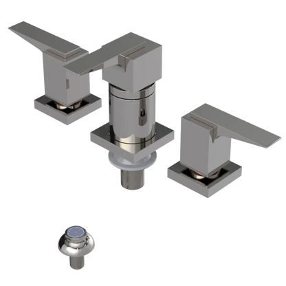 Rubinet Bidet Fitting with Spray, Diverter, and Vacuum Breaker (less drain) Polished Nickel