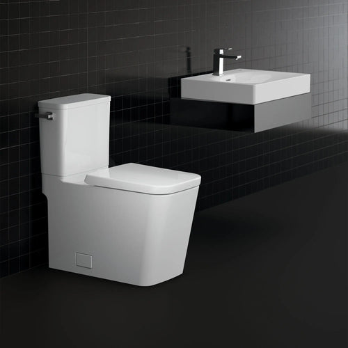 Grohe Eurocube Two-Piece Right Height Elongated Single Flush Toilet 1.28 GPF - Golzar Home