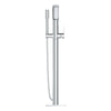 Allure New Single-Handle Freestanding Tub Faucet With 1.75 Gpm Hand Shower - Golzar Home