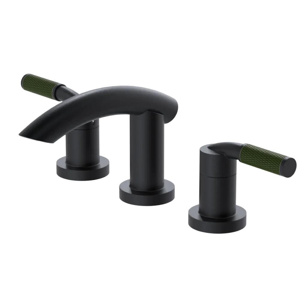 Rubinet Widespread Lav. Set. (less drain) Matt Black