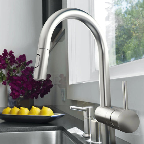 Grohe Minta Single-Handle Pull Down Kitchen Faucet Dual Spray 1.75 Gpm - Golzar Home