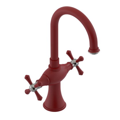 Rubinet Single Hole Dual Handle Lav. Set. (less drain) Maroon