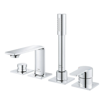 Allure New 4-Hole Single-Handle Deck Mount Roman Tub Faucet With 1.75 Gpm Hand Shower