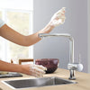Minta Single-Handle Pull-Out Kitchen Faucet Dual Spray 6.6 L/Min - Golzar Home