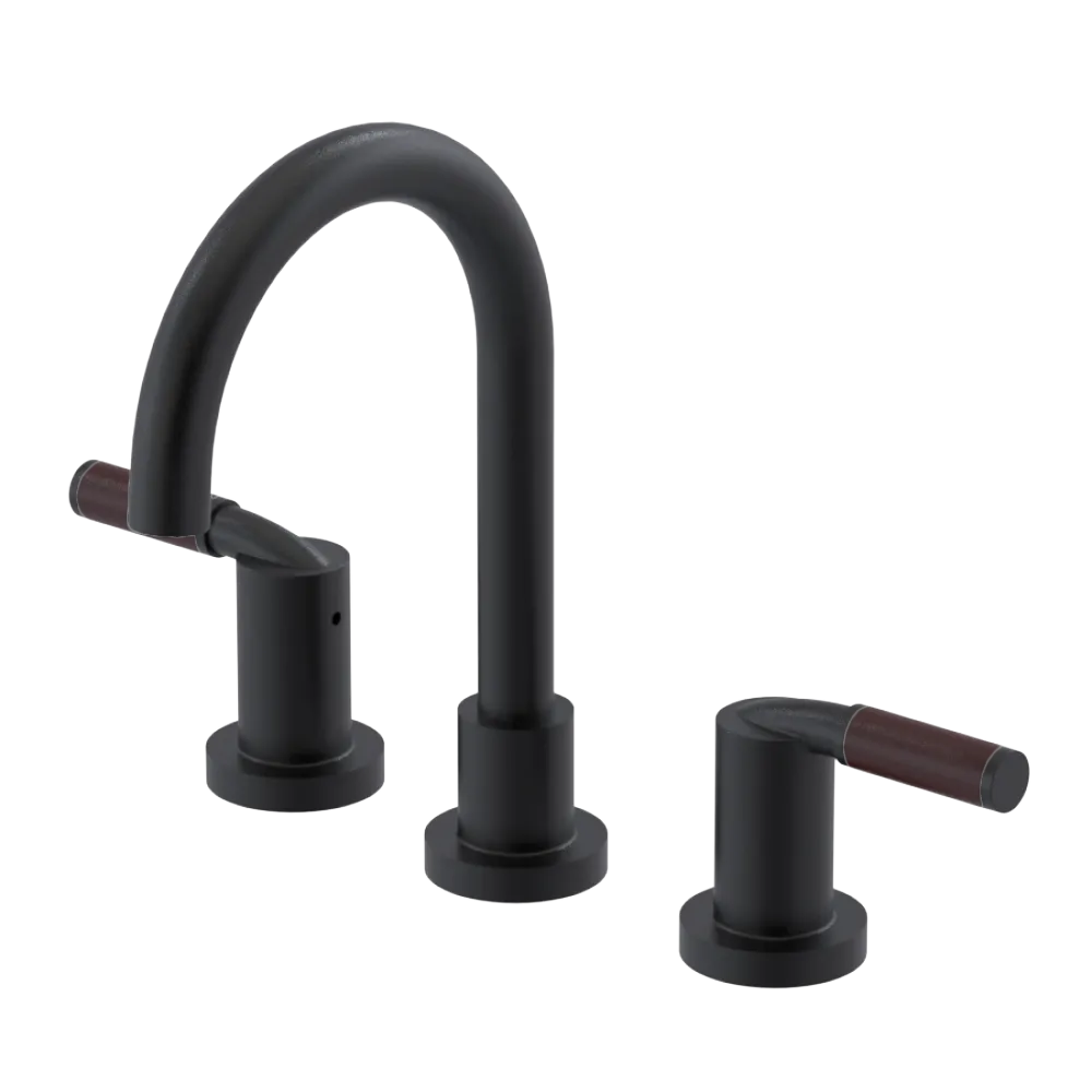 Rubinet Widespread Lav set (less drain) Matt Black