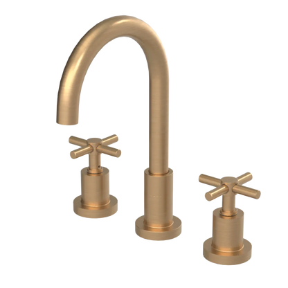 Rubinet Widespread Kitchen Set with LaSalle Spout Satin Gold