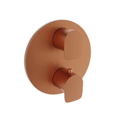 Baril Complete thermostatic pressure balanced shower valve with 2-way diverter