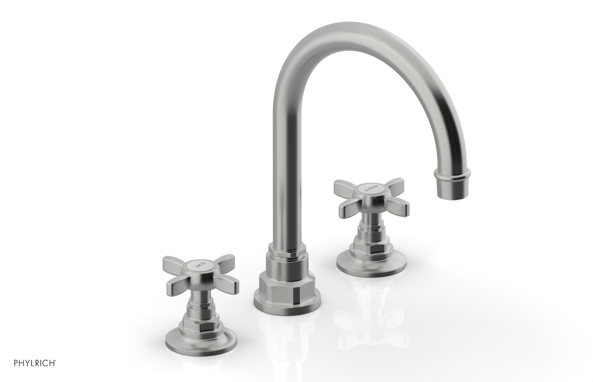 JAMESTOWN Widespread Faucet - High Spout - Cross Handle 165-03