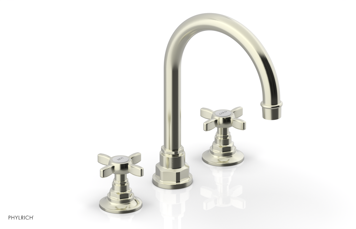 JAMESTOWN Widespread Faucet - High Spout - Cross Handle 165-03