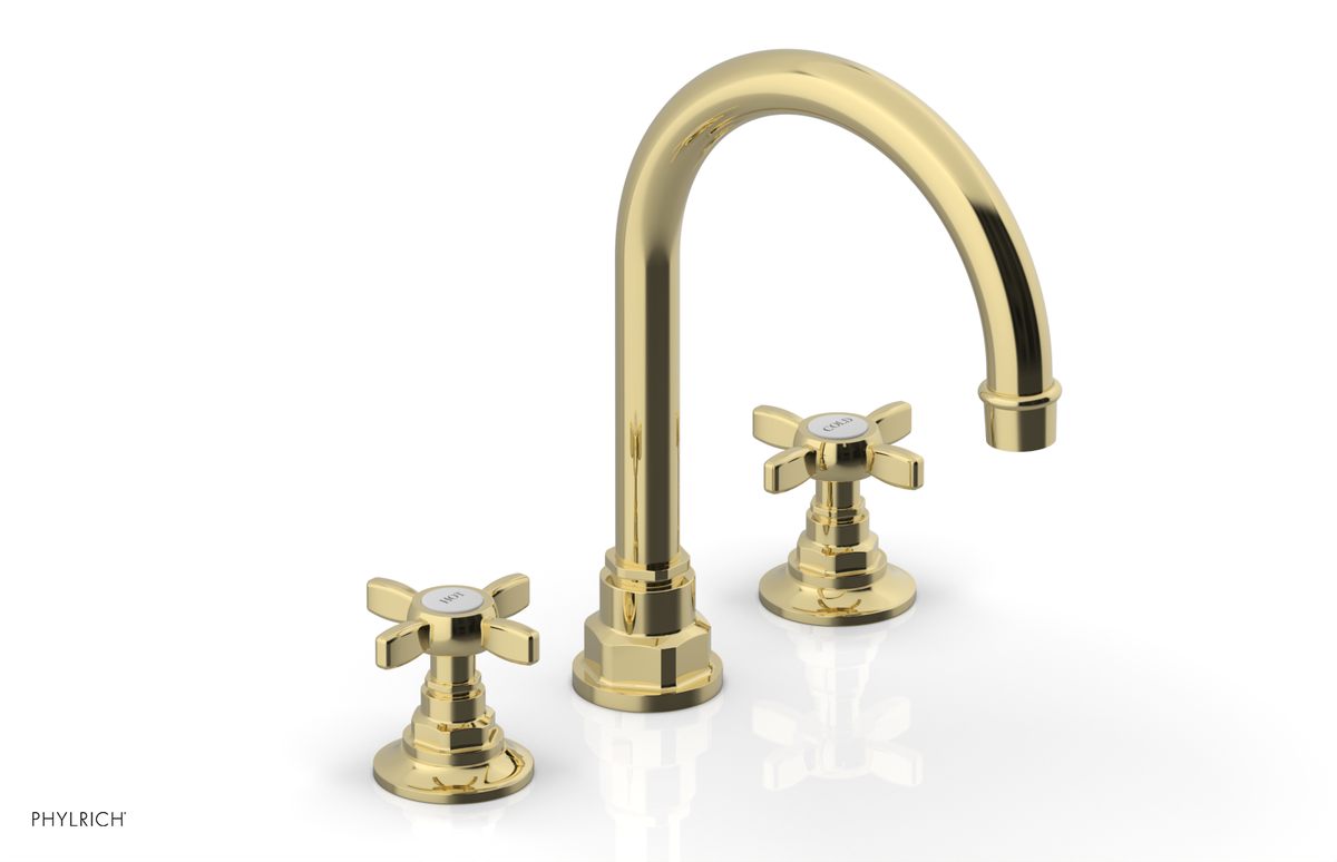 JAMESTOWN Widespread Faucet - High Spout - Cross Handle 165-03