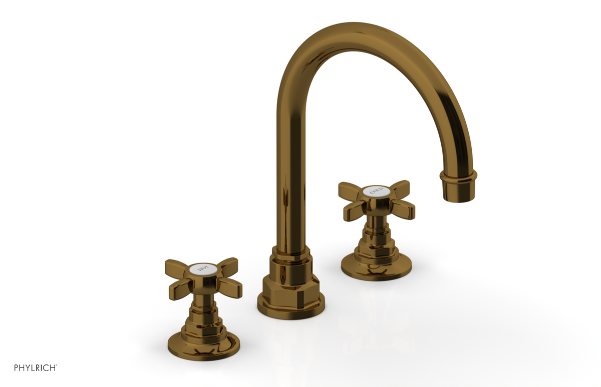 JAMESTOWN Widespread Faucet - High Spout - Cross Handle 165-03
