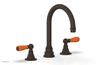 JAMESTOWN Widespread Faucet - High Spout - Lever Handle with "Orange" Accents 165-04