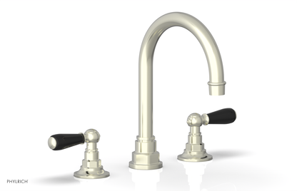 JAMESTOWN Widespread Faucet - High Spout - Lever Handle with "Black" Accents 165-04