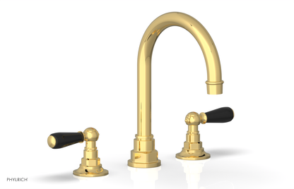 JAMESTOWN Widespread Faucet - High Spout - Lever Handle with "Black" Accents 165-04