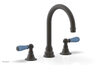 JAMESTOWN Widespread Faucet - High Spout - Lever Handle with "Light Blue" Accents 165-04
