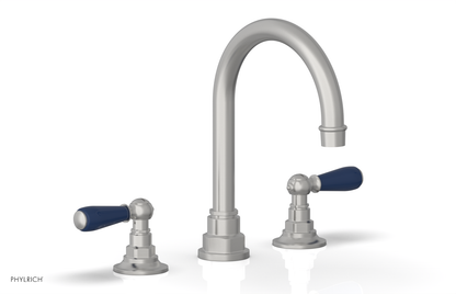 JAMESTOWN Widespread Faucet - High Spout - Lever Handle with "Navy Blue" Accents 165-04