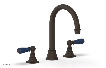 JAMESTOWN Widespread Faucet - High Spout - Lever Handle with "Navy Blue" Accents 165-04
