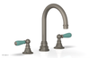 JAMESTOWN Widespread Faucet - High Spout - Lever Handle with "Turqoise" Accents 165-04