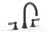 JAMESTOWN Widespread Faucet - High Spout - Lever Handle with "Turqoise" Accents 165-04