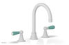 JAMESTOWN Widespread Faucet - High Spout - Lever Handle with "Turqoise" Accents 165-04