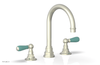 JAMESTOWN Widespread Faucet - High Spout - Lever Handle with "Turqoise" Accents 165-04