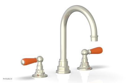JAMESTOWN Widespread Faucet - High Spout - Lever Handle with "Orange" Accents 165-04