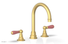 JAMESTOWN Widespread Faucet - High Spout - Lever Handle with "Pink" Accents 165-04