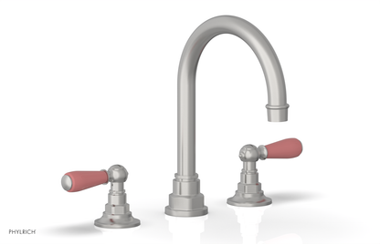 JAMESTOWN Widespread Faucet - High Spout - Lever Handle with "Pink" Accents 165-04