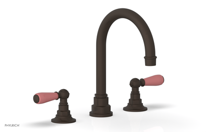 JAMESTOWN Widespread Faucet - High Spout - Lever Handle with "Pink" Accents 165-04